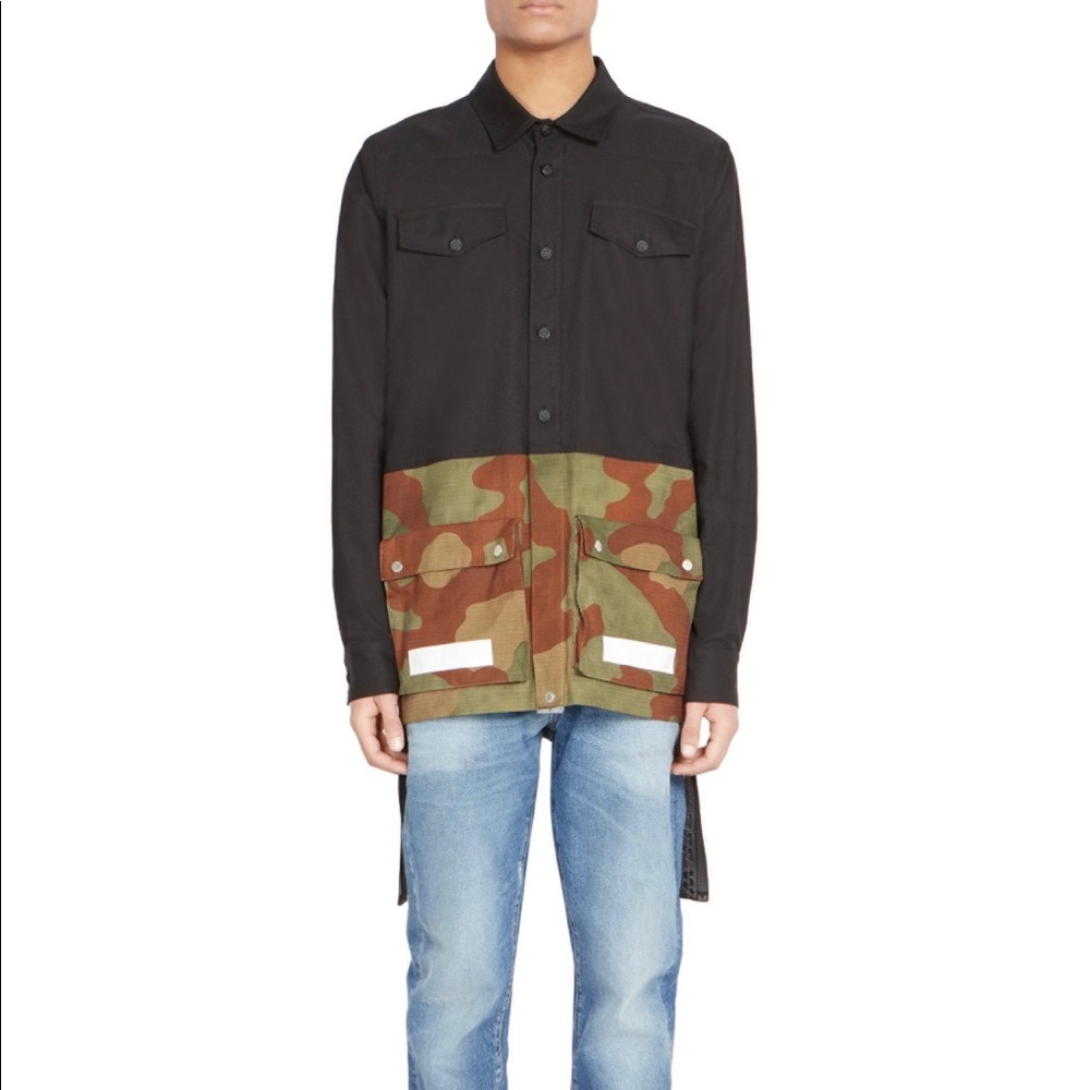 Off-White Split Camo Button-Down Shirt - image 3
